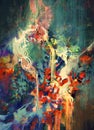 Abstract colorful painting