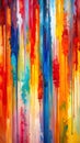 Abstract Colorful Painting with Vertical Dripping Lines Royalty Free Stock Photo