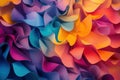 Abstract Colorful Paper Texture with Wavy Shapes Royalty Free Stock Photo