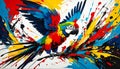 Abstract Colorful Parrot