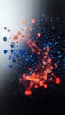 Abstract Colorful Particle Wave in Geometric Ring Form, Visualizing Connection Network Dynamics Royalty Free Stock Photo
