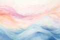 Abstract Colorful Pastel Wave Painting