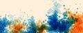 Abstract Colorful Pattern with Random Sized and Placed Heaps of Blue, Red and Brown Translucent Lit Square Shapes