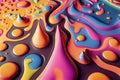 Abstract colorful plasticine background, ai generation