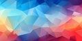 Abstract colorful polygon background. Geometric origami simple polygonal background with colored gradient triangles