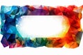 abstract colorful polygonal frame with space for text Royalty Free Stock Photo