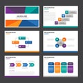 Abstract colorful presentation template flat design set for brochure flyer leaflet marketing