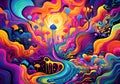 abstract colorful psychedelic background