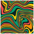 An abstract colorful psychedelic wavy background. Abstract stripes wave ripple texture.