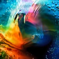 Abstract colorful rainbow liquid background. Swirls of color around center Royalty Free Stock Photo