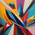 Abstract Colorful Rainbow Shards