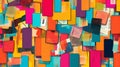 Abstract Colorful Rectangular Shapes Composition Artwork Royalty Free Stock Photo