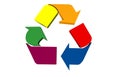 Abstract colorful recycle symbol