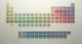 An abstract and colorful reinterpretation of the periodic table of elements Royalty Free Stock Photo