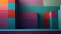 abstract colorful room background with squares Royalty Free Stock Photo