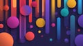 Abstract colorful rounded shapes on dark background Royalty Free Stock Photo