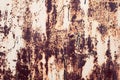 Abstract colorful rusty metal background from metal texture with peeling old paint. Royalty Free Stock Photo