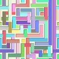 Abstract colorful seamless pattern resembling a maze