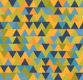 Abstract Colorful Seamless Regular Triangle Bricks Pattern Background