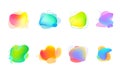 Abstract Colorful Shapes Blob Bombs Set. Vector Royalty Free Stock Photo