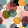 Abstract Colorful Shapes with Circles and Patterns for Design Projects Royalty Free Stock Photo