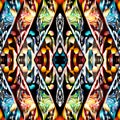 Abstract colorful shapes pattern symmetrical wallpaper