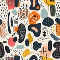 Abstract Colorful Shapes and Patterns Background Design Royalty Free Stock Photo