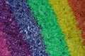 Abstract colorful sharp carpet-like pattern, brigh rainbows colors, small tubes Royalty Free Stock Photo