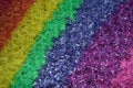 Abstract colorful sharp carpet-like pattern, brigh rainbows colors, small tubes Royalty Free Stock Photo