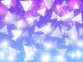 Abstract colorful and shiny background with triangle and pentagon Royalty Free Stock Photo