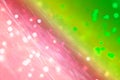 Abstract Colorful Silver & green Bokeh And Silver Waves With Pink & Green Gradient Background. Combination Of Modern & Biological Royalty Free Stock Photo