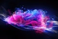 Abstract colorful smoke on black background. Fantasy fractal texture. Digital art