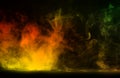 Abstract Colorful smoke on a black background. Royalty Free Stock Photo