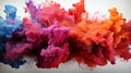 Abstract colorful smoke ink splatter background or Colorful watercolor powder explosion paint splashing texture Royalty Free Stock Photo