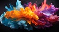 Abstract colorful smoke ink splatter background or Colorful watercolor powder explosion paint splashing texture Royalty Free Stock Photo