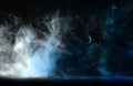 Abstract Colorful smoke isolated on black background. Chemical, powder.. Royalty Free Stock Photo