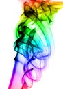 Abstract colorful smoke patterns on white Royalty Free Stock Photo