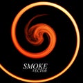 Abstract colorful smoke by spiral isolated