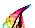 Abstract colorful smoke swirl on white Royalty Free Stock Photo