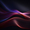 abstract colorful smooth lines on dark background, futuristic wavy illustration Royalty Free Stock Photo