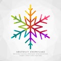 Abstract and colorful snowflake