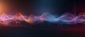 Abstract Colorful Sound Waves on a Dark Background Royalty Free Stock Photo