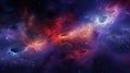 Abstract colorful space background with nebula, stars and planets Royalty Free Stock Photo