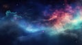 Abstract colorful space background with nebula, stars and planets Royalty Free Stock Photo