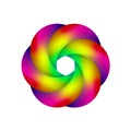 Abstract colorful spiral ring. Illustration on a white background. Eps 10 Royalty Free Stock Photo