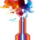Abstract colorful splash illustration. Royalty Free Stock Photo