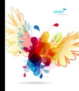 Abstract colorful splash illustration. Royalty Free Stock Photo