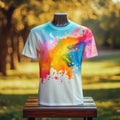 Abstract Colorful Splashes T-Shirt Design Royalty Free Stock Photo