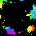 Abstract colorful splashes, vector EPS10. Bright rainbow colors. Royalty Free Stock Photo