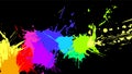 Abstract colorful splashes, vector EPS10. Bright rainbow colors.